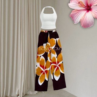 Rayon Pants Hand Painted by Balinese Artisans